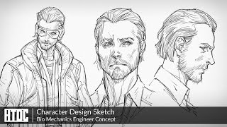 Character Design Sketch  - Bio Mechanics Engineer Concept