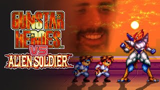 Gunstar Heroes Vs. Alien Soldier! A Sega Genesis Run N' Gun Showdown!