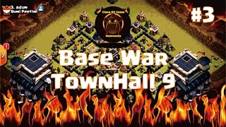 #3 Base War TH 9 Keren Anti 2 Star + Replay