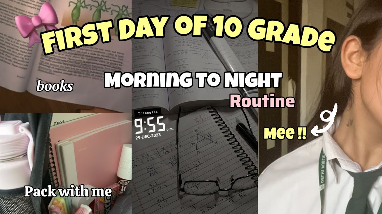First Day as a 10th Grader 🌷| 10th Grader Morning to Night routine ...