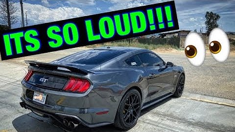 MUSTANG GT MUFFLER DELETE + X PIPE!!! (CRAZY LOUD)