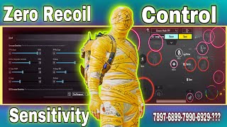 UPDATE 3.1 🔥BEST ZERO RECOIL SENSITIVITY CODE + CONTROL SETTINGS FOR PUBG MOBILE/BGMI 2024💥,60 FPS