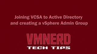 Joining VMWare VCSA 6.0 to Active Directory Domain