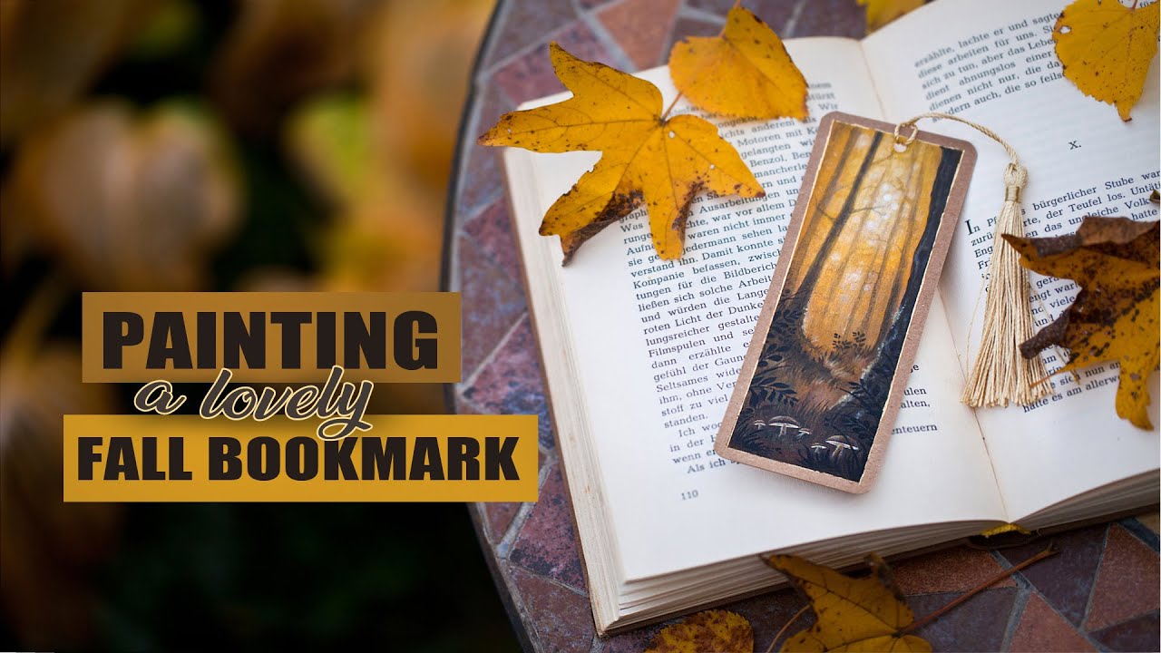 DIY Fall Bookmark 🍂 | Acrylic Painting