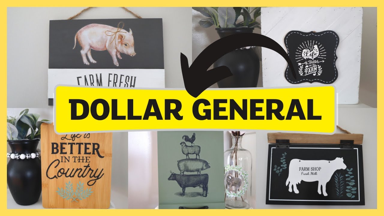 Dollar General Farmhouse DIY Decor 5 and Under YouTube