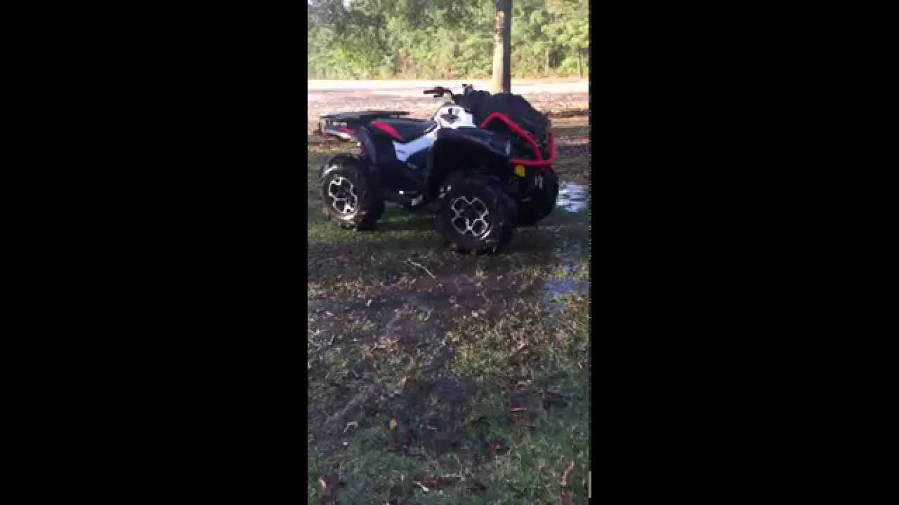 can am 570 with looney tuned exhaust YouTube