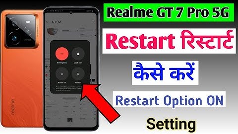 Realme gt 7 pro 5g me restart setting | realme Gt 7 pro me restart kaise kare