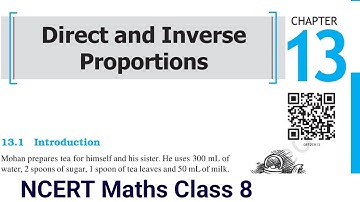 Introduction - Direct and Inverse Proportions - Chapter 13 NCERT class 8th Maths