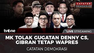 Download lagu [LIVE] MK Tolak Gugatan Denny Cs,  Gibran Tetap Wapres | Catatan Demokrasi tvOne