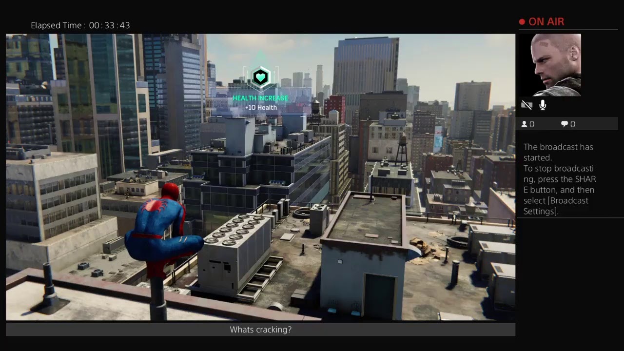 B_DUBB734's Live PS4 Broadcast Marvel 's Spiderman Noob  Game Play.