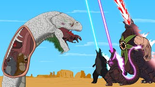 Rescue All Family GODZILLA &amp; KONG, GODZILLA EARTH From Evolution of GIANT PYTHON - FUNNY CARTOON