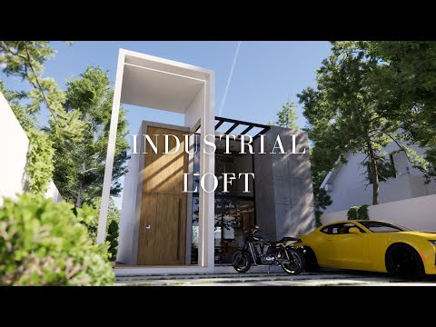 🔴 7x8  INDUSTRIAL loft house DESIGN two storey 3 bedrooms