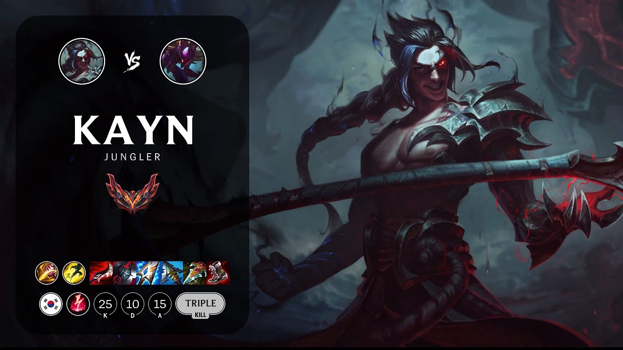 Kayn Jungle vs Kha'Zix - KR Grandmaster Patch 13.13