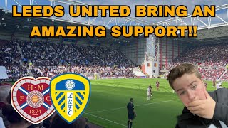 LEEDS UNITED BRING AN AMAZING SUPPORT!! - Hearts v Leeds United MATCHDAY Vlog!!!