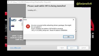 UFI BOX Error Access Violation 007AA3E8 Installer Setup FIX !!!