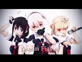 [MMD艦これ]　春雨＆時雨改二＆夕立改二で『Dream Fighter 』