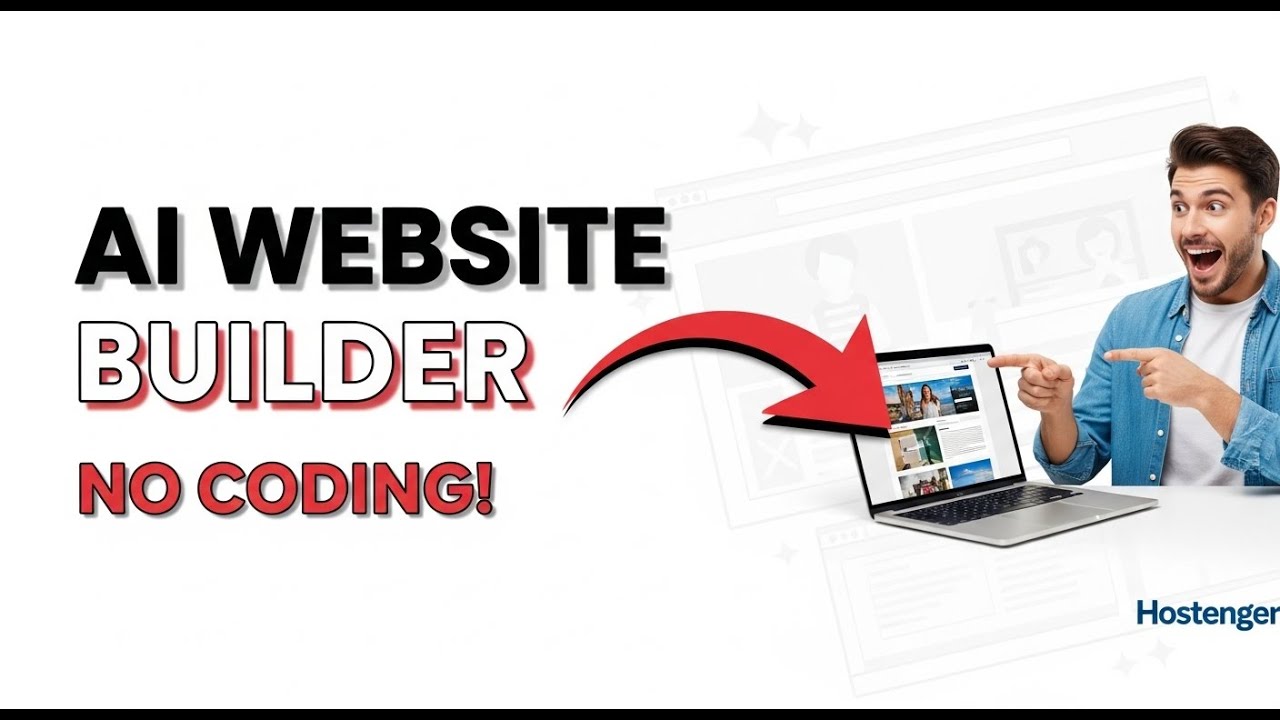 Hostinger AI Website Builder Tutorial: No Coding Required! - YouTube