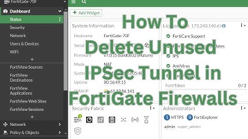 How to Delete Unused IPSec Tunnel in FortiGate Firewall