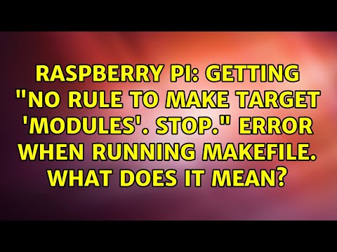 Getting 'No rule