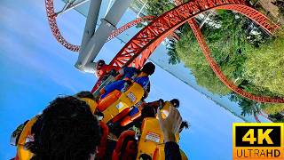 Maverick POV Back Row 4K 60fps Intamin Blitz Roller Coaster Cedar Point