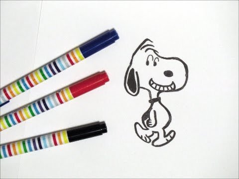 ２０１８年は戌年 犬の描き方 笑っているスヌーピーの描き方 年賀状イラスト スヌーピーキャラクター How To Draw ｓnoopy 그림 Youtube