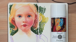 How to seal and store oil pastels | Sennelier fixative vs hairspray