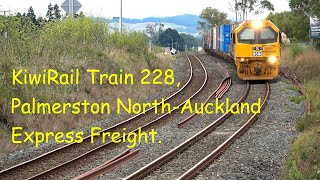 KiwiRail Train 228, Palmerston North Auckland Express Freight.