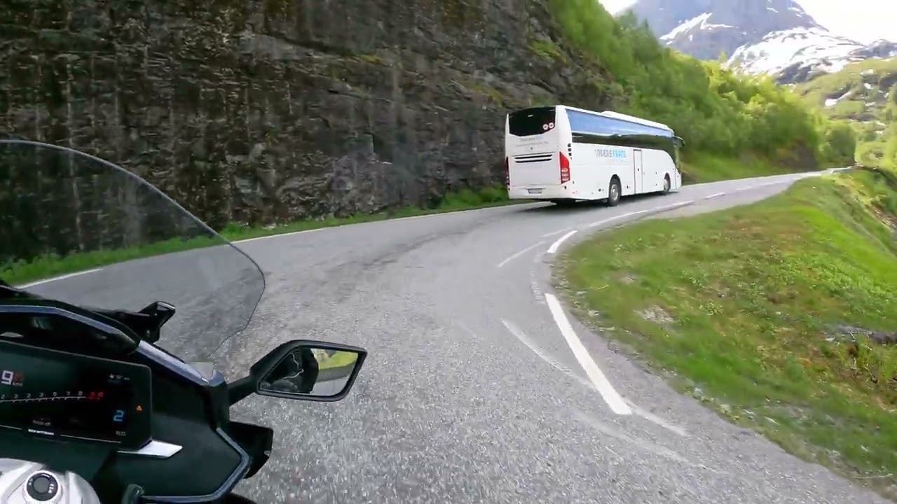 BMW K 1600 GTL 2023. Driving from Geiranger to Dalsnibba in Norway.