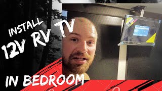 12 Volt RV TV Bedroom Install DIY