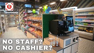 Russian FULLY AUTOMATED Supermarket Pyaterochka ON THE GO