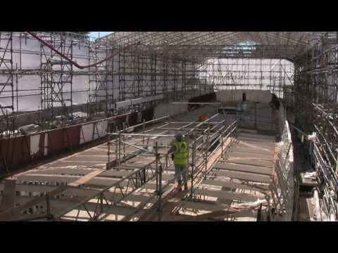 The Cutty Sark, Greenwich, London, museum ship - hull planks returning July 2010