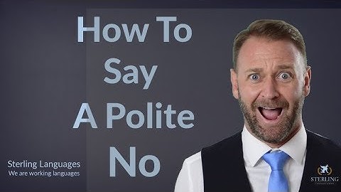 How To Say A Polite No
