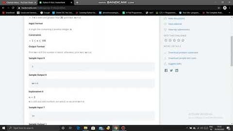 Hackerrank python video series 2| If Else