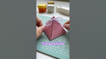 DIY triangle gift box 🎁 #diy #cute #paper #gift #handmade #craft