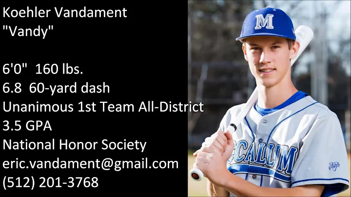 Koehler Vandament 2017 McCallum High School Baseba...