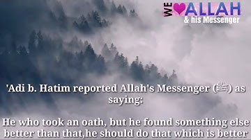 Daily Hadith 567( about Breaking oath )