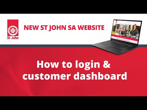 How to login and navigate the customer dashboard on the new St John SA website