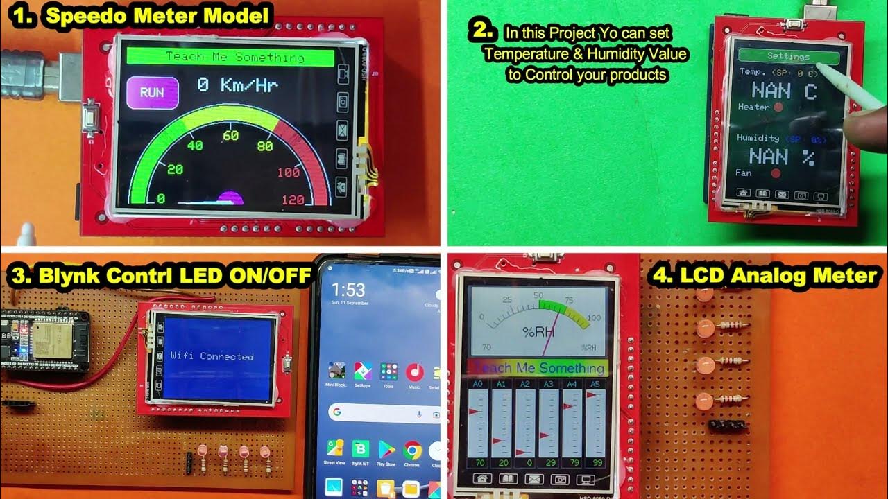 4 in 1 TFT LCD | 2.4 tft lcd ili9341 touch display | ili9341 tft lcd to ...