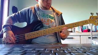 Video thumbnail of "the black eyed peas -  let's get it started bass cover with tabs"