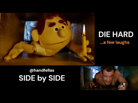DIE HARD (1988) “Come Out to the Coast, We’ll Get Together,… ” Side-by-Side Handfellas Parody
