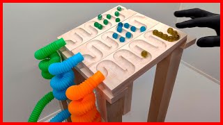 Marble Run Race ASMR A Handcrafted Track HABA and Cuboro