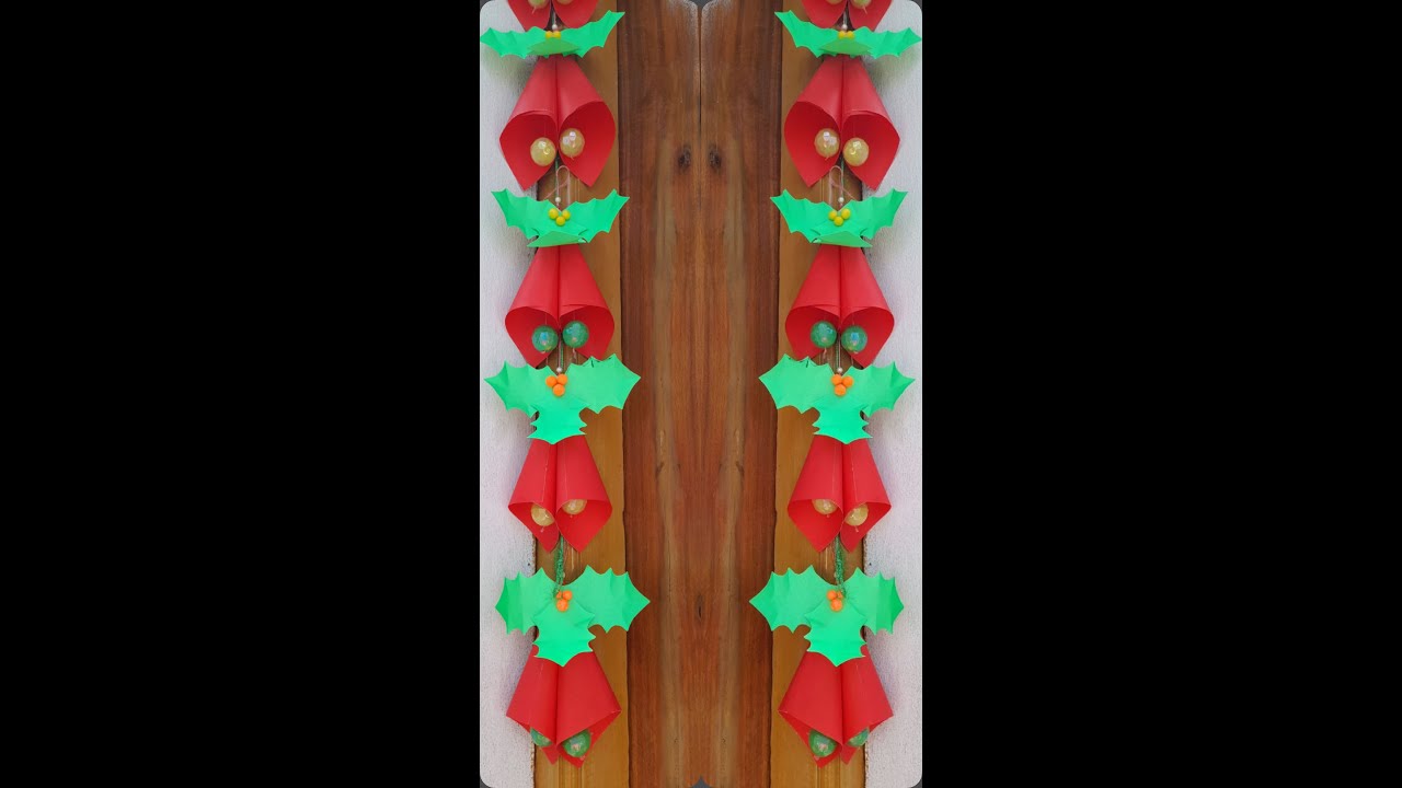 Christmas decoration .Paper se Christmas bell banaye .Craft . Paper
