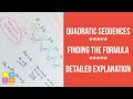 Quadratic Sequences - How to find the formula for the n-th term