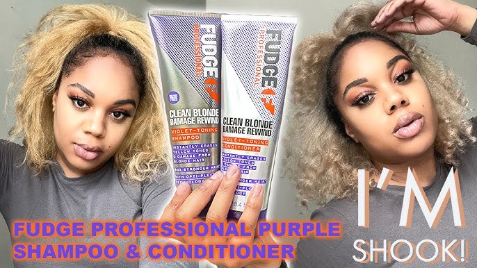 Fudge Professional Clean Blonde Damage Rewind Violet Toning Shampoo &  Conditioner - YouTube
