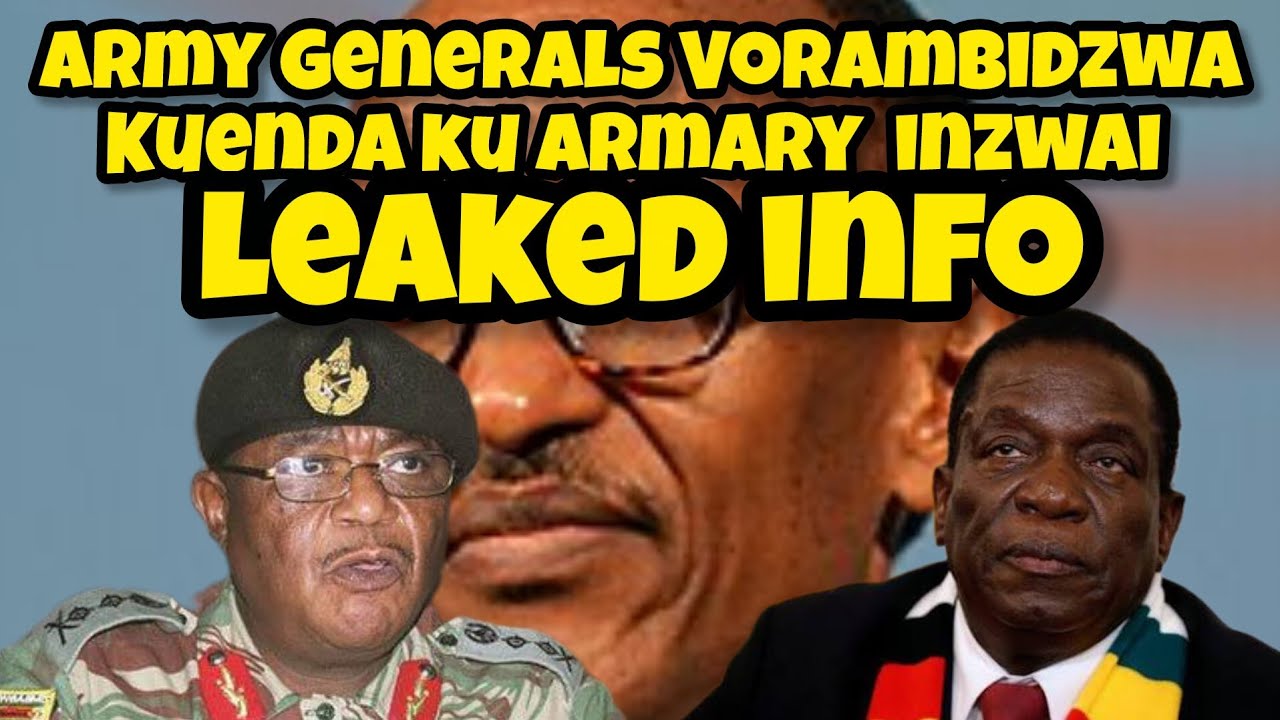 Army Generals Orambidzwa kuenda ku Armary inzwai 