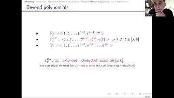 Carla Manni, "Tchebycheffian B-splines in Isogeometric Analysis"