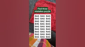 Find three mistakes puzzle  (part 35) #brainteaser #search #find #puzzle