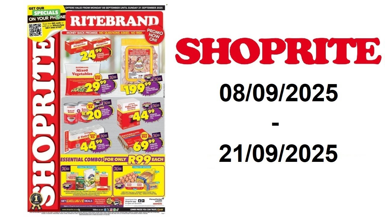 Shoprite specials - Ritebrand Savings Gauteng - 08/09/2025 - 21/09/2025