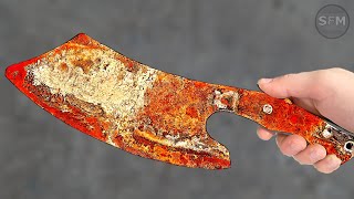 Restoration Very Old Broken Rusty Cleaver