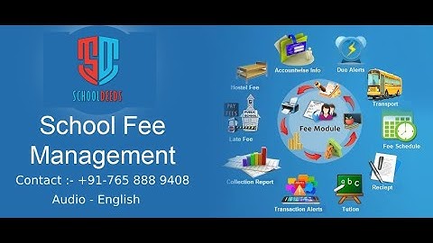 Fees department User (English) Free School Management Software #Schooldeeds